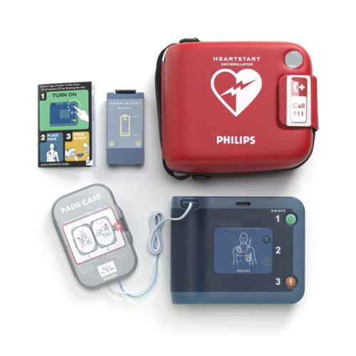 Philips HeartStart FRx Defibrillator + Extra Pads + Fast Response Kit